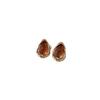 Silver Needle Brown Irregular Stud Earrings - French Light Luxury Retro Niche High-End Jewelry for Women.