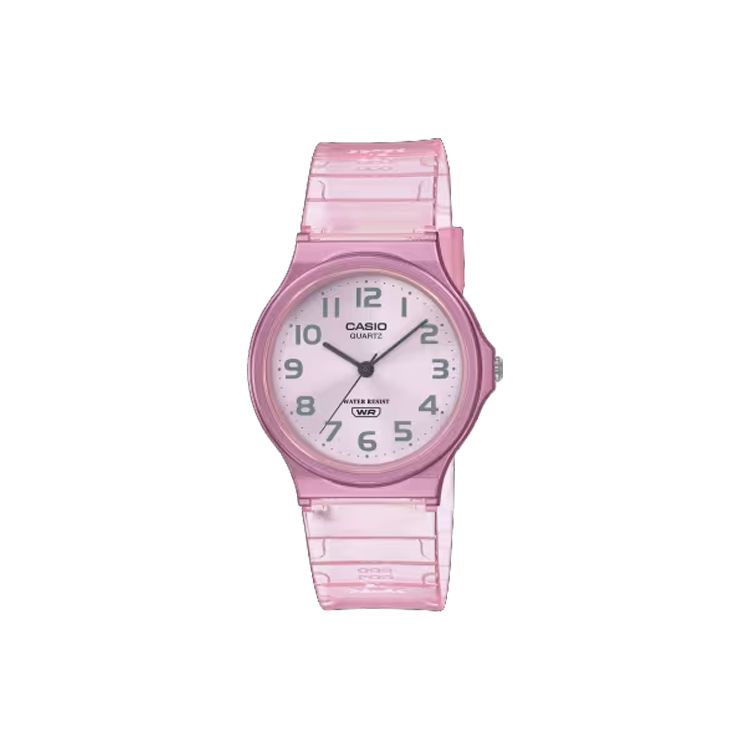 Casio Quartz Movement Resin Strap Watch Women Watches Pink MQ-24S-4B Pink Watch Dial