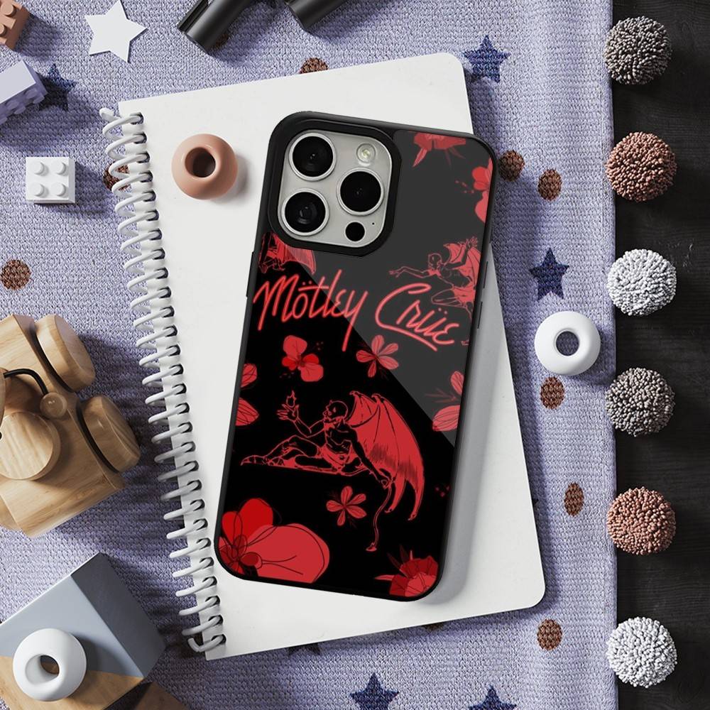Rock Band M-Motley C-Crue Phone Case For iPhone 16,15,14,13,12,11,Pro,Max,Plus,Mini,Magsafe,Magnetic Wireless Charging Case