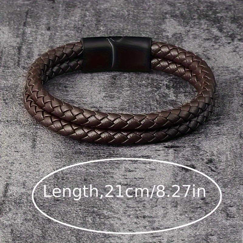 Men PU Leather Jewelry Gift bracelet exquisite Fashion Bracelet Casual  Unique