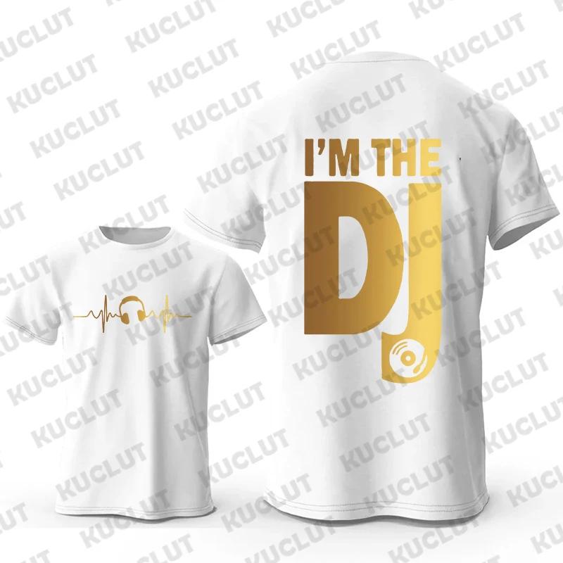 DJ Headphone Print T Shirts Turntablist Graphic Men's Street Streetwear Short Sleeve Recorded Music Gifts Tee T-shirt Clothing