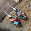 Bohemian Emperor Stone Leaf Pendant Earrings Popular Jewelry