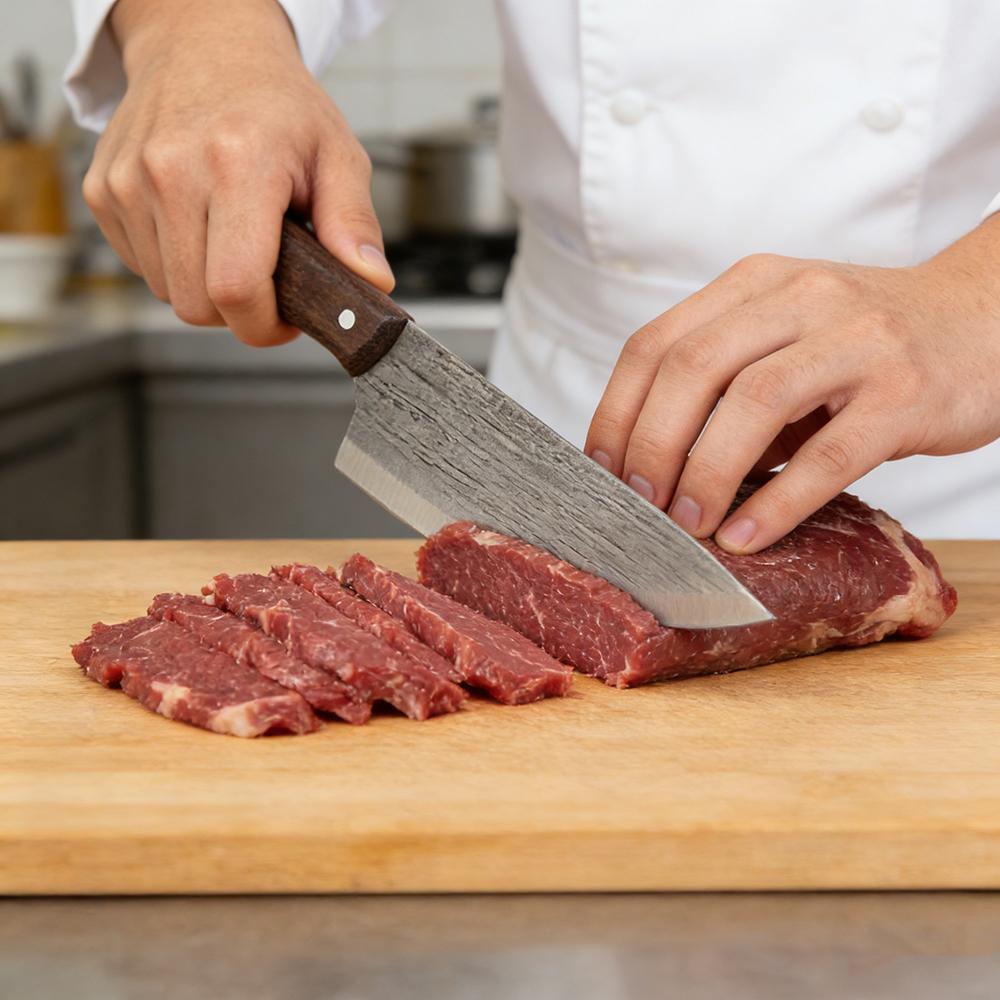 Hand Forged Chinese Chef Knife Professional Kitchen Cleaver Ultra Sharp Chopping Knife for Meat Vegetables Butcher Knife
