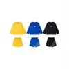 Street Letter Printing Mesh Jersey Loose Men'S And Women'S Casual Long-Sleeved T-Shirt Set
