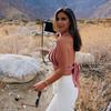 Women's Summer Striped Deep V Backless Strappy Top