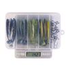 Soft Fishing Lures Kit Silicone Lure Set Artificial Bait Worm with Crank Jig Head Hook HOOK 45pcs/34pcs/65pcs