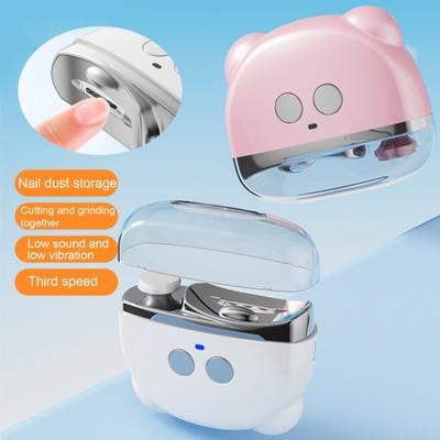 Yousheng Baby Electric Nail Clipper with LED Light Rechargeable 3 Speed Automatic Nail Trimmer Kids Adults Seniors Fingernail Cutter Polisher Grinder