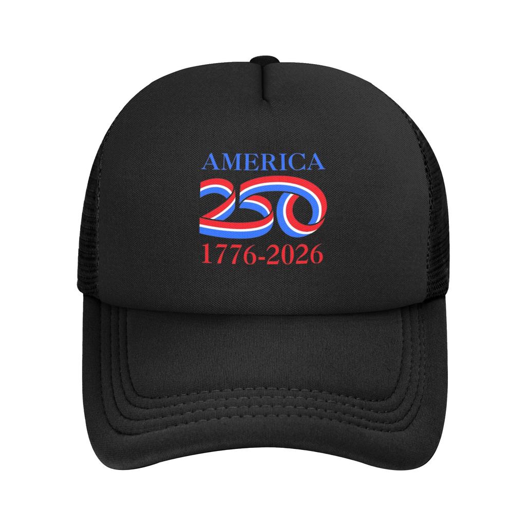 Eagle Flag 250 Years 17762026 250Th Happy Birthday USA Foam Mesh Trucker Hat Summer Meshback Baseball Cap For Casual Headwear