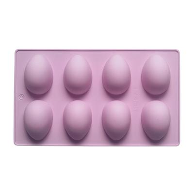 8-Cavity Easter Egg Shape Silicone Molds Baking Supplies Egg Shaped Silicone Molds for Cake Decorating Chocolate Candy