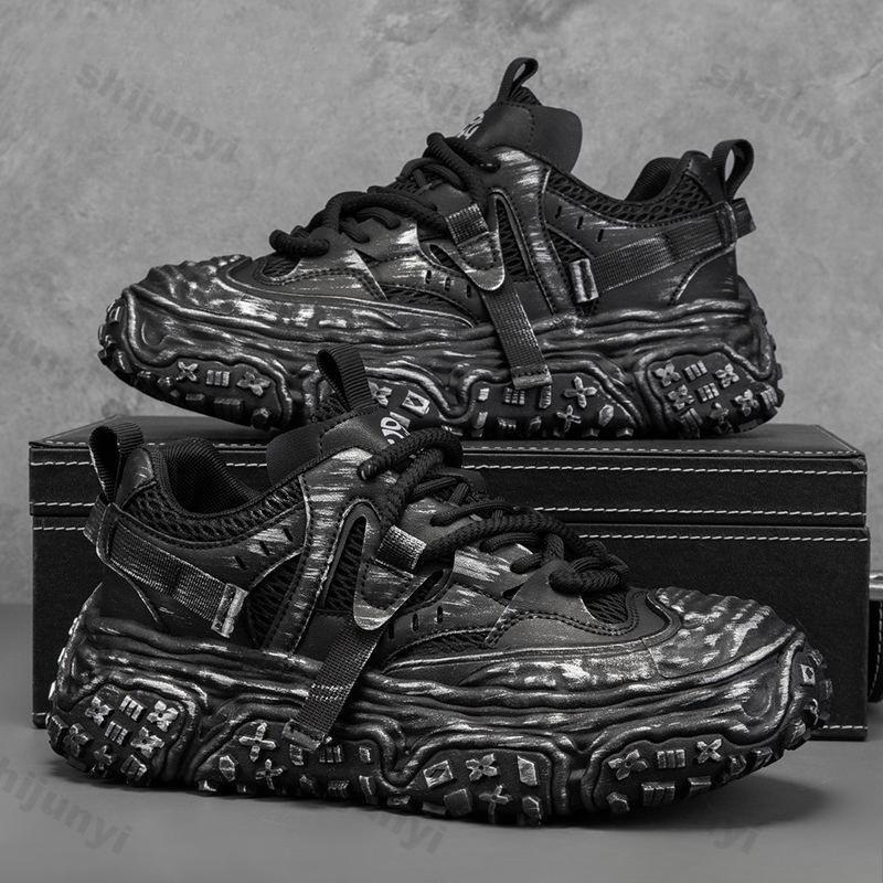 Fashion Men's Casual Sneakers 2025 New High Quality Platform Thick Soled Height Increasing Breathable Running Shoes Zapatos Para Hombres