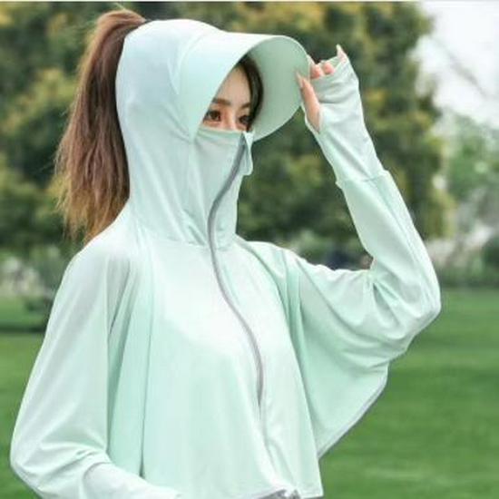 Women's UV Protection Ice Silk Cycling Cardigan - 2025 Summer Long-Sleeved Jacket