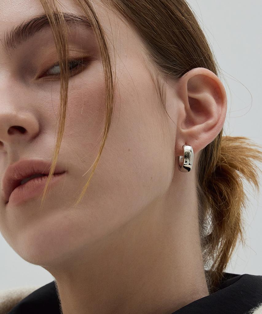 Dawnf 01H01M Polished Silver Earrings