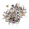 2x 50 Round Rhinestone Brads Paper Fastener used Making Scrapbook