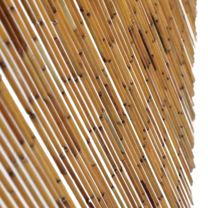 VidaXL Rideau de porte contre insectes Bambou 56 x 185 cm