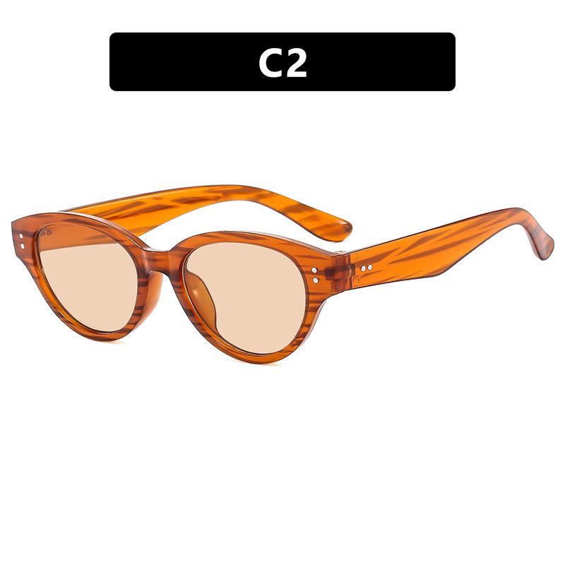 Fashion Cat Eye Sunglasses Women'S Luxury Brand Small Oval Sun Glasses Women Goggle Trends Rectangle Eyewear Uv400 Glasses