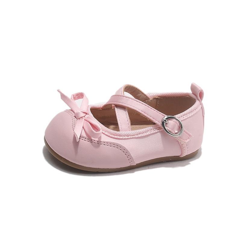 Youth Style Shoes Girls Princess Style Soft Sole Toddler Shoes With Bow Detail Casual Flat Baby