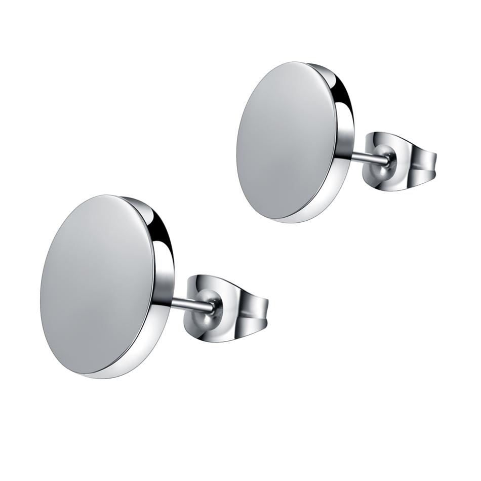 2pcs/lot Fashion Steel Punk Stud Earrings For Men and Women Gothic Pop Hip Hop Fake Earrings Jewelry Gift 6-14mm