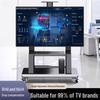 Mobile TV Stand with Wheels - Vertical and Universal Floor Bracket