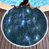 Starry Sky Galaxy Print Round Beach Towel with Tassels,Microfiber Beach Blanket,Absorbent Quick Dry Swim Pool Towel Picnic Mat