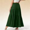 Women Casual Summer Loose Maxi Skirt Elastic Waist Lightweight Flowy Tiered Design Comfortable Daily Wear