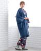 [KYOETSU] [Kyoetsu] Washable, Unlined, Plain Denim Haori Jacket for Women (M, Indigo)