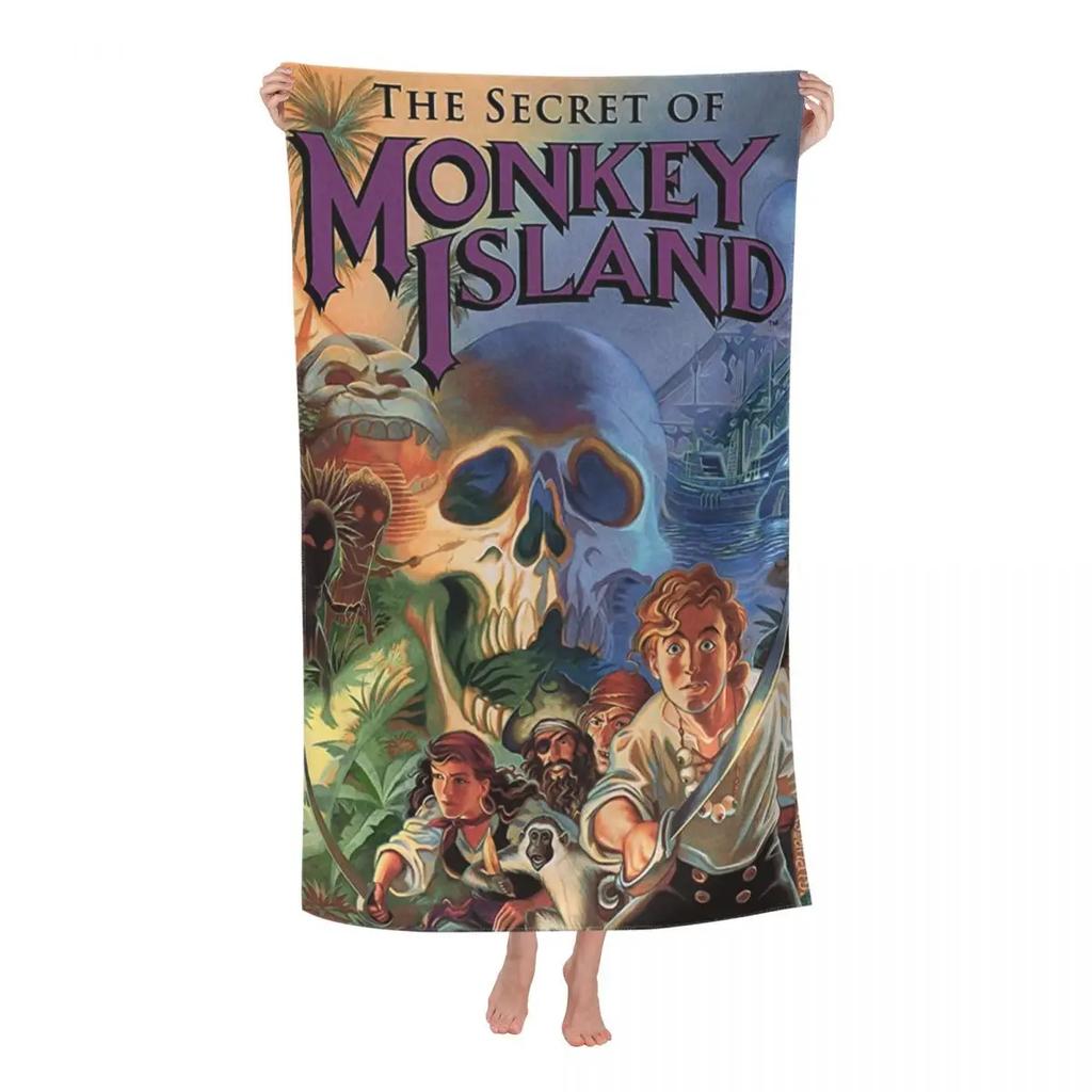 L'Aventura Segreta di Monkey Island Telo da Spiaggia Gioco d'Azione Telo Morbido in Lino Microfibra per Piscina