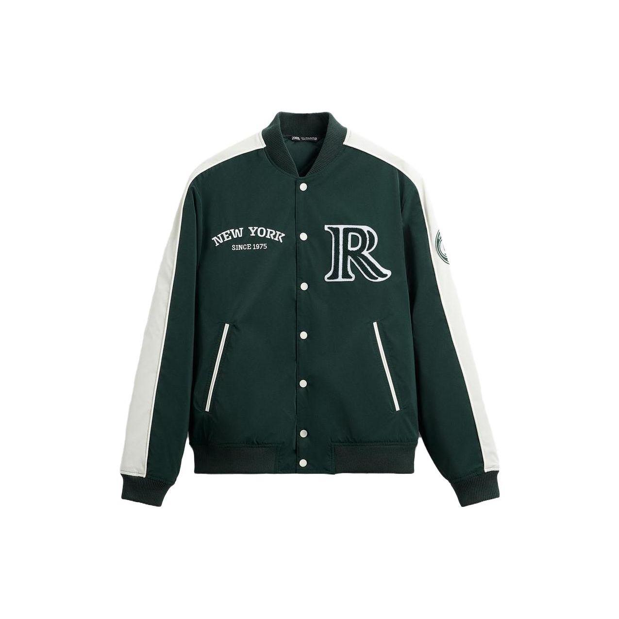 

Zara Lapel Casual Long Sleeve Jacket Men Jacket Green 04302414500-33 M