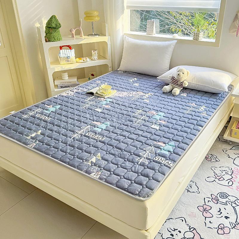 Breathable Mattress,Soft Cushion with Elastic Straps,Dormitory Tatami,Quilted Cotton Bed Sheet,Bedroom Mattress,Protective Pad,Anti Slip Bed Pad