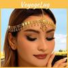 Vintage Gold Alloy Head Chain With Crystal Daisies For Boho Fashion Accessories