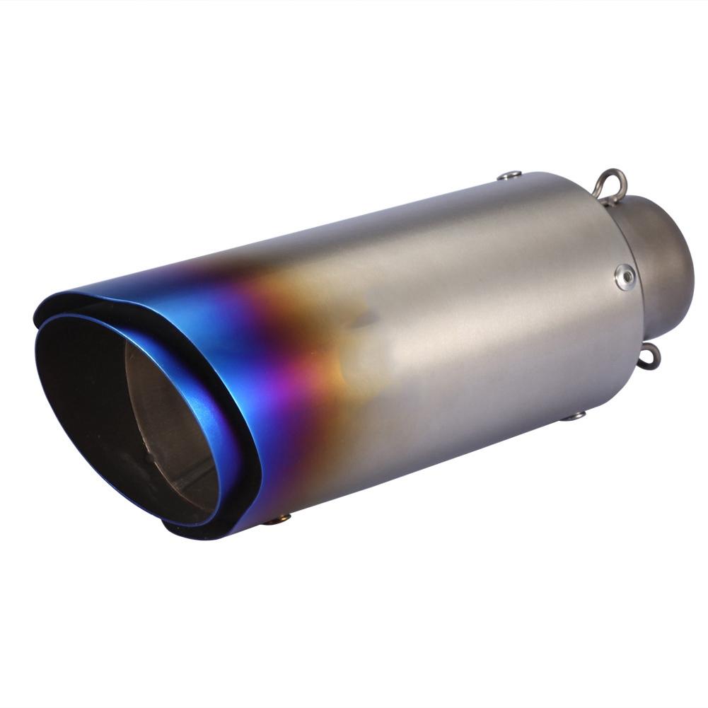Universal 51mm Motorcycle Oblique Slip on Exhaust Muffler Rear Pipe Tailpipe(#1)