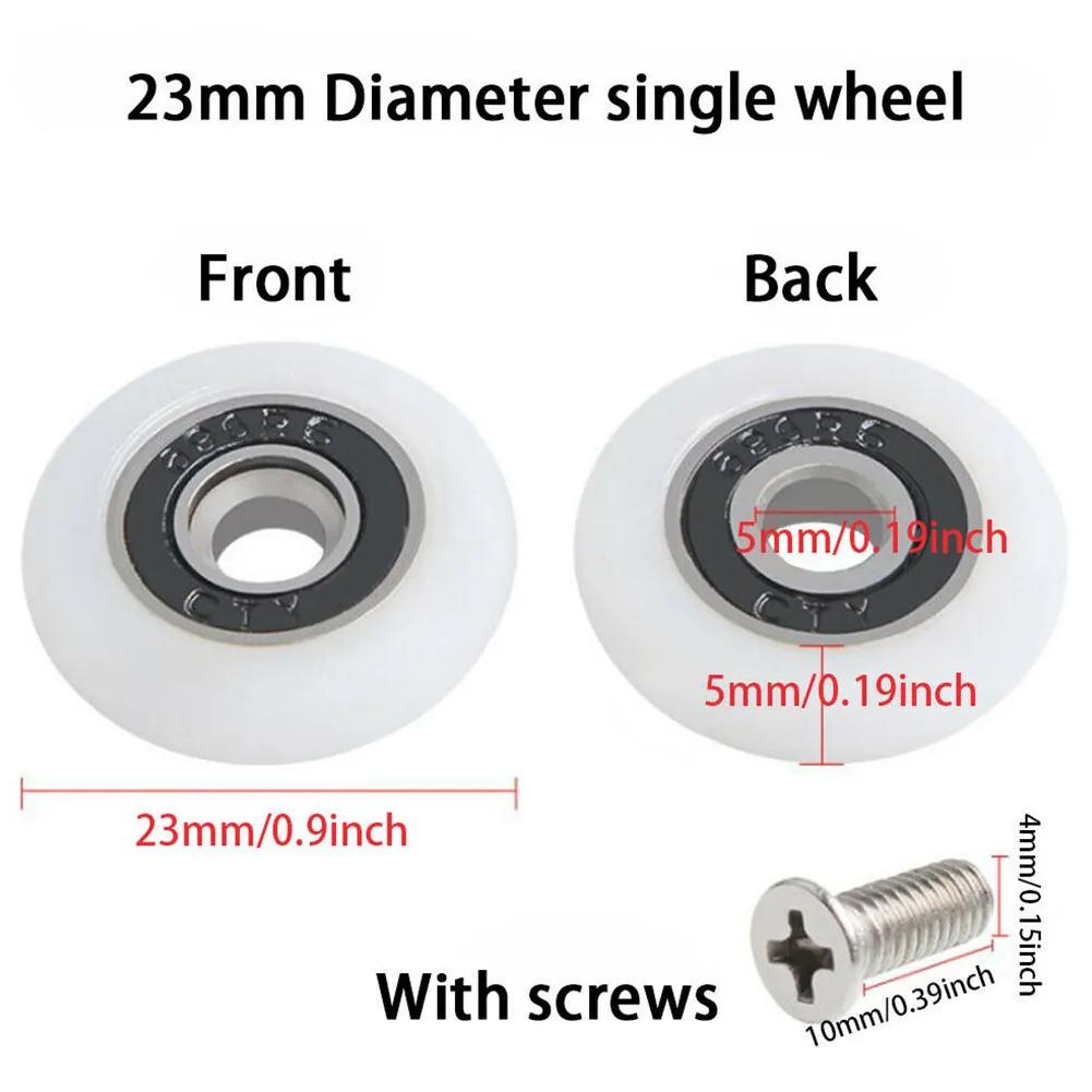 8Pcs Shower Glass Sliding Door Roller Replacement Shower Door Roller Runner Wheels 19/23/25mm Wheel Cabinet Pulley Hardware