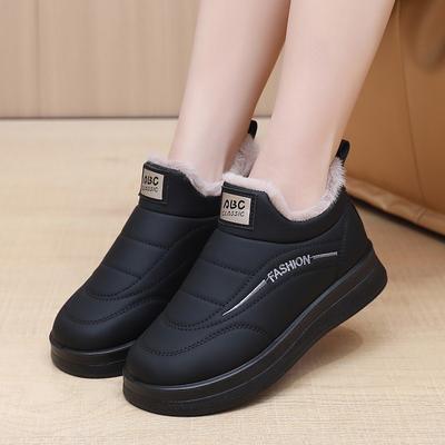 Stiefel Damen Winter Neu Lässig Damen Bequem Schneestiefel Fleece Warm Rutschfest Baumwollstiefel One Kick Mama Schuhe