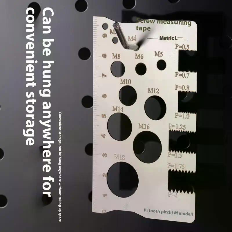 1Pcs Screw Thread Pitch Gauge Ruler Measuring Tool Bolt Nut Metric Machining Threads Screw Cutting Gauge Angle Model Measuring