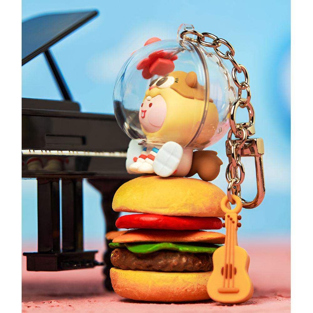 SpongeBob X Kakao Friends Kleiner Apeach Baby Sandy Figur Schlüsselanhänger PVC Niedlich Kawaii Mini-Puppe Schlüsselanhänger