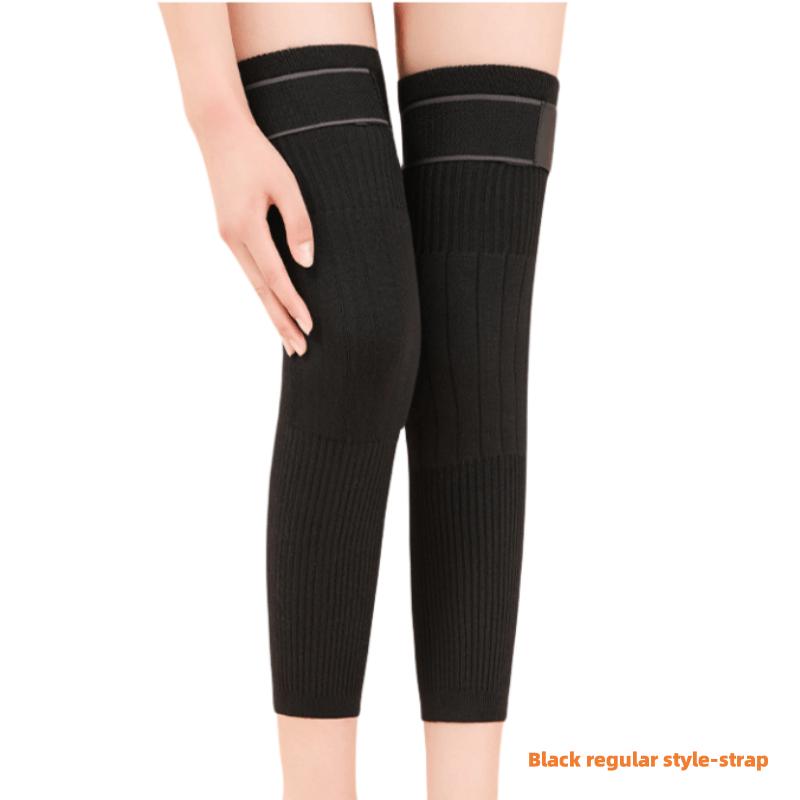 

2Pcs Cashmere Wool Knee Pads Support Brace Winter Warm Thermal Knee Warmers Sleeve For Arthritis Pain Relief Ski Cycling Running XXL for 80-105KG