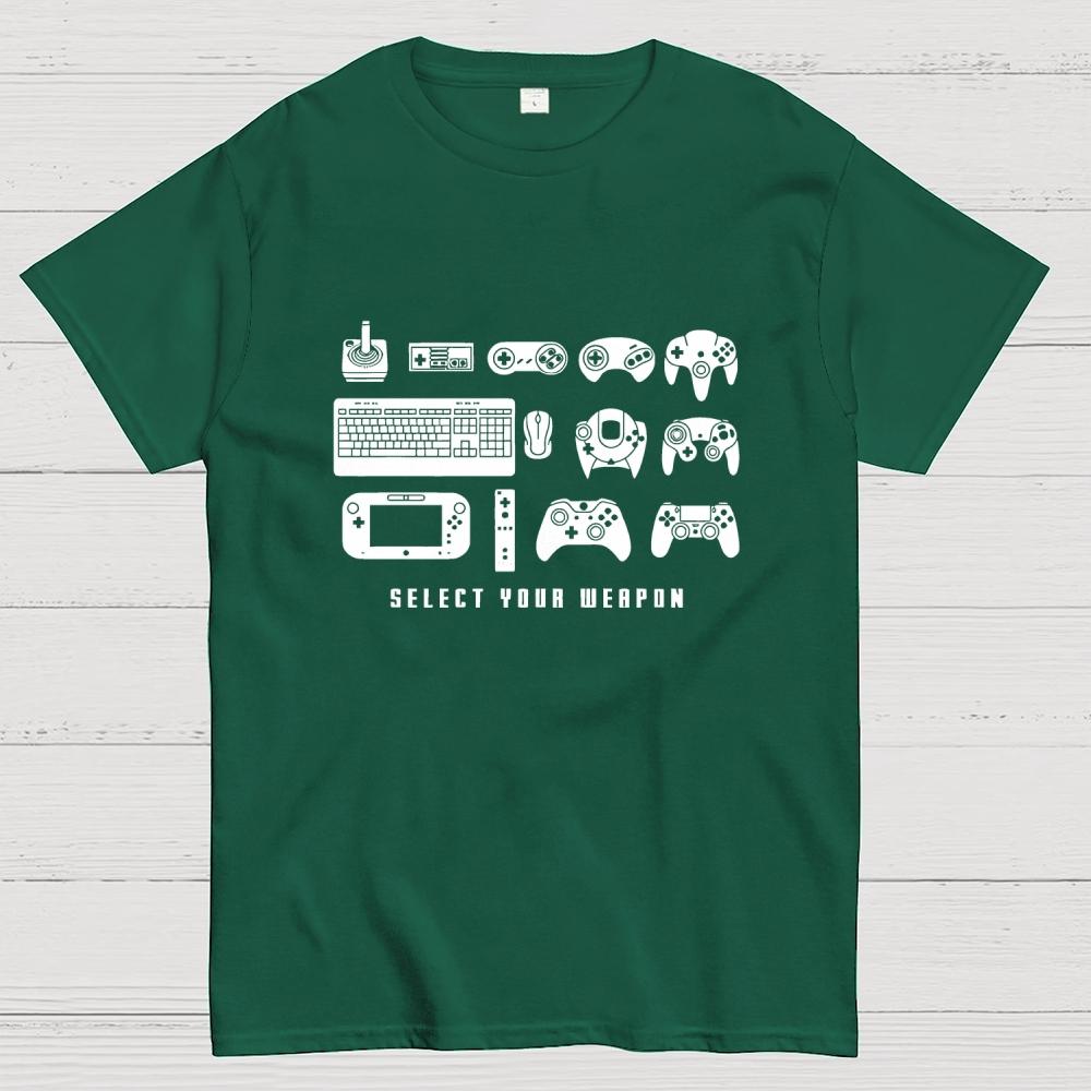 Select Your Weapon Game Controllers Cotton Summer Casual Cool Loose T-Shirt
