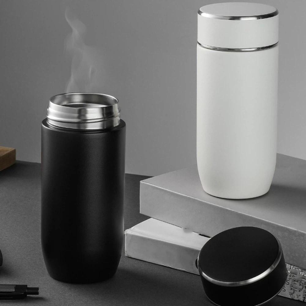 Portable Thermos Water Bottle with Tea Filter Tea Brewing Cup Fashionable Coffee Mug Travel