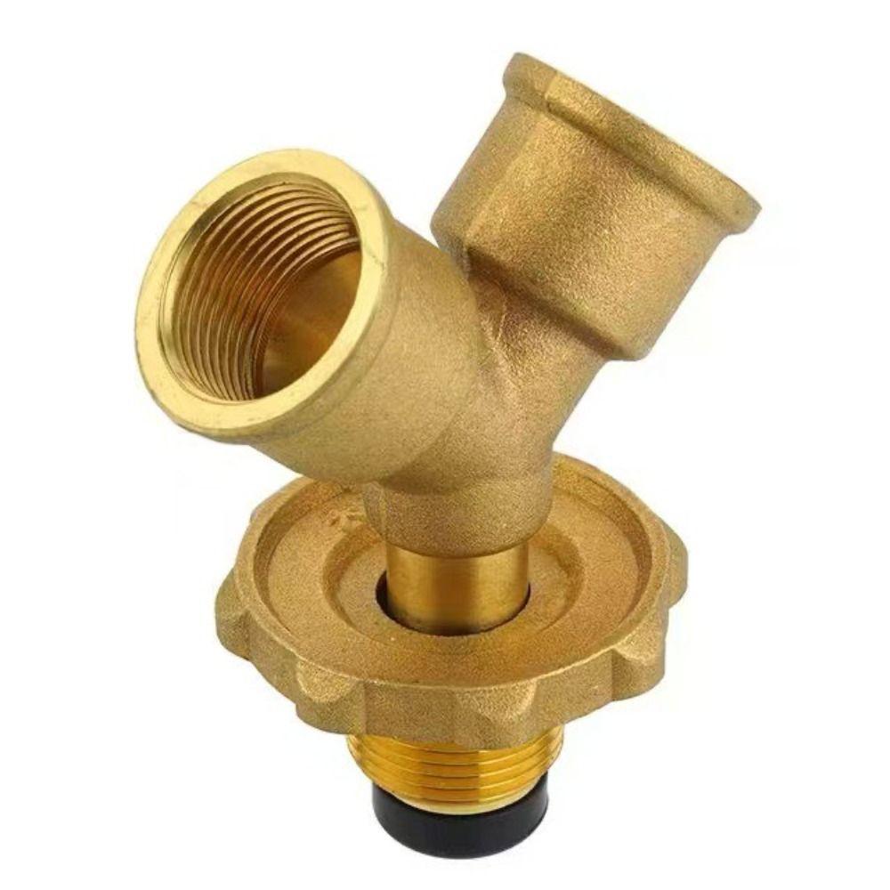 Accesorios de Válvula de Latón de 4 Puntos con Interruptor Válvula de Tres Vías Alivio de Tensión Adaptador Divisor de Gas en Forma de Y Tanque de Gas Licuado