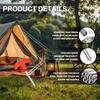 8Pcs Outdoor Tent Nails Campings Tent Peg with Hexagon Socket Ground Anchors Long Screw Thread Tent Canopies Stakes