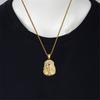 Religious  Christ Jesus Head Pendant Gold Color Stainless Steel CZ Christian Necklace For Men Jewelry Male Gift 2025