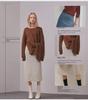 Damen Retro High-Waist Wollrock - Herbst/Winter A-Linie Mittellang