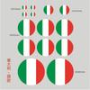 2 sets National flags of all countries Sticker Strip Italian Decal Decor Set Vinyl Badge Bright Color Universal Sticker Auto Styling Accessories