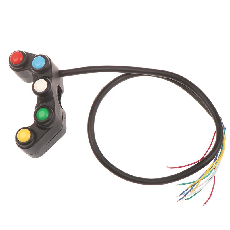 Modified Motorcycle Function Switch With Five Major Function Switches And Self Locking Automatic Return Switch Headlights
