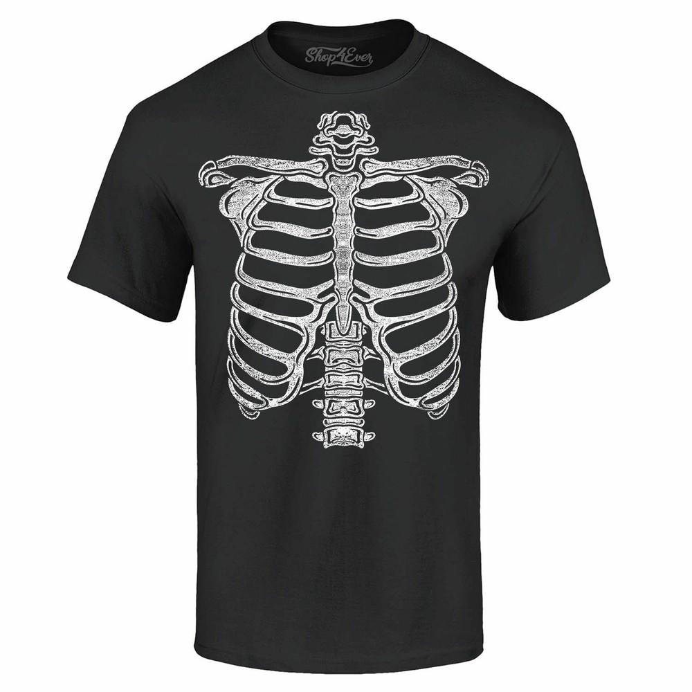 Skeleton Ribcage Bones X-Ray T-shirt Funny Halloween Costume Shirts