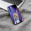 H-Hannah-M- Montana Carcasă moale din silicon pentru telefon Samsung Galaxy A73/A71/A72/A70/A53/A52/A51 - Negru