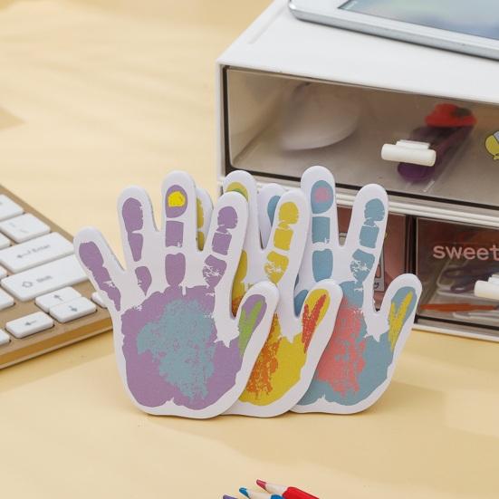 6Pcs Palm Sticky Notes Set 30 Sheets/Pad Kids Self-Adhesive Note Kids School Office Pink Green Yellow Blue Sticky Notes