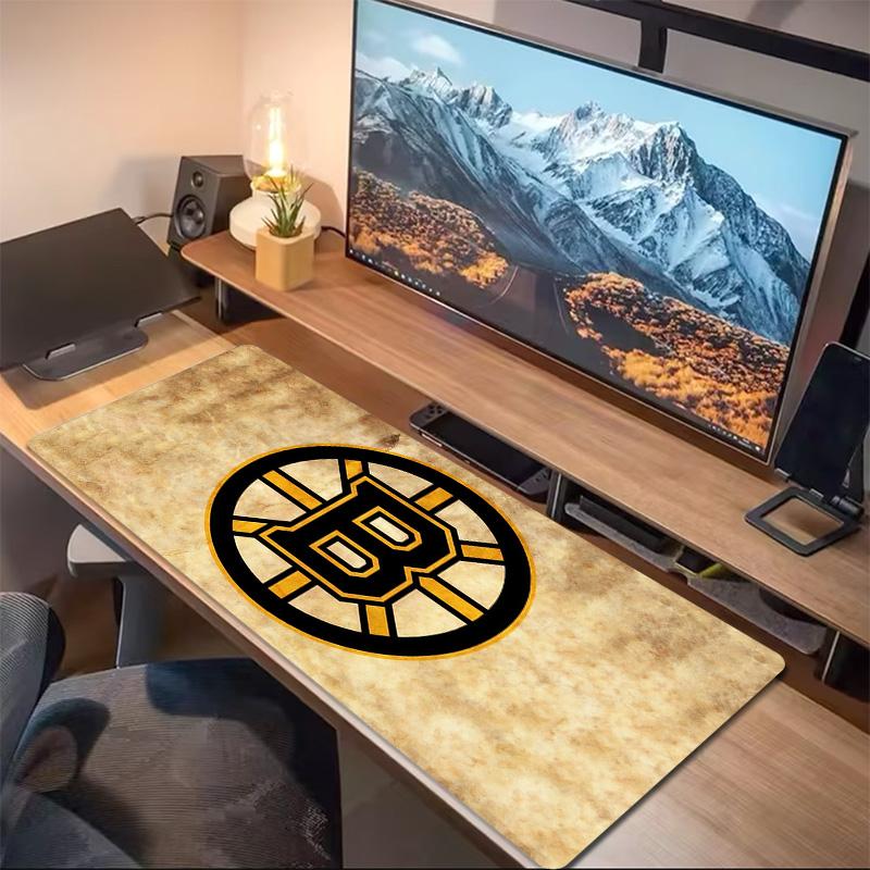 Boston Bruins2 Print Cushion Non-slip Laptop Tablet Big Mousepad XXL Mat Mini PC Playmat With Lock edge