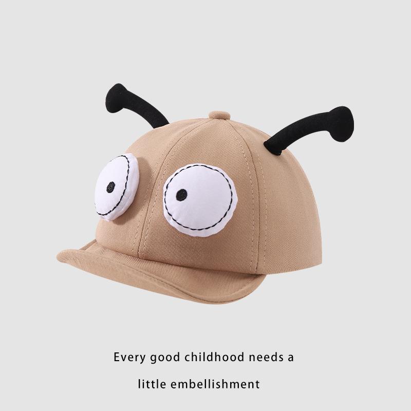 

New Soft Brim Baby Sun Hats Funny Big Eyes Infant Hats Kids Baseball Cap For Boys Girls UV Protection Visor Cap Unisex Sun Hat 48-50CM