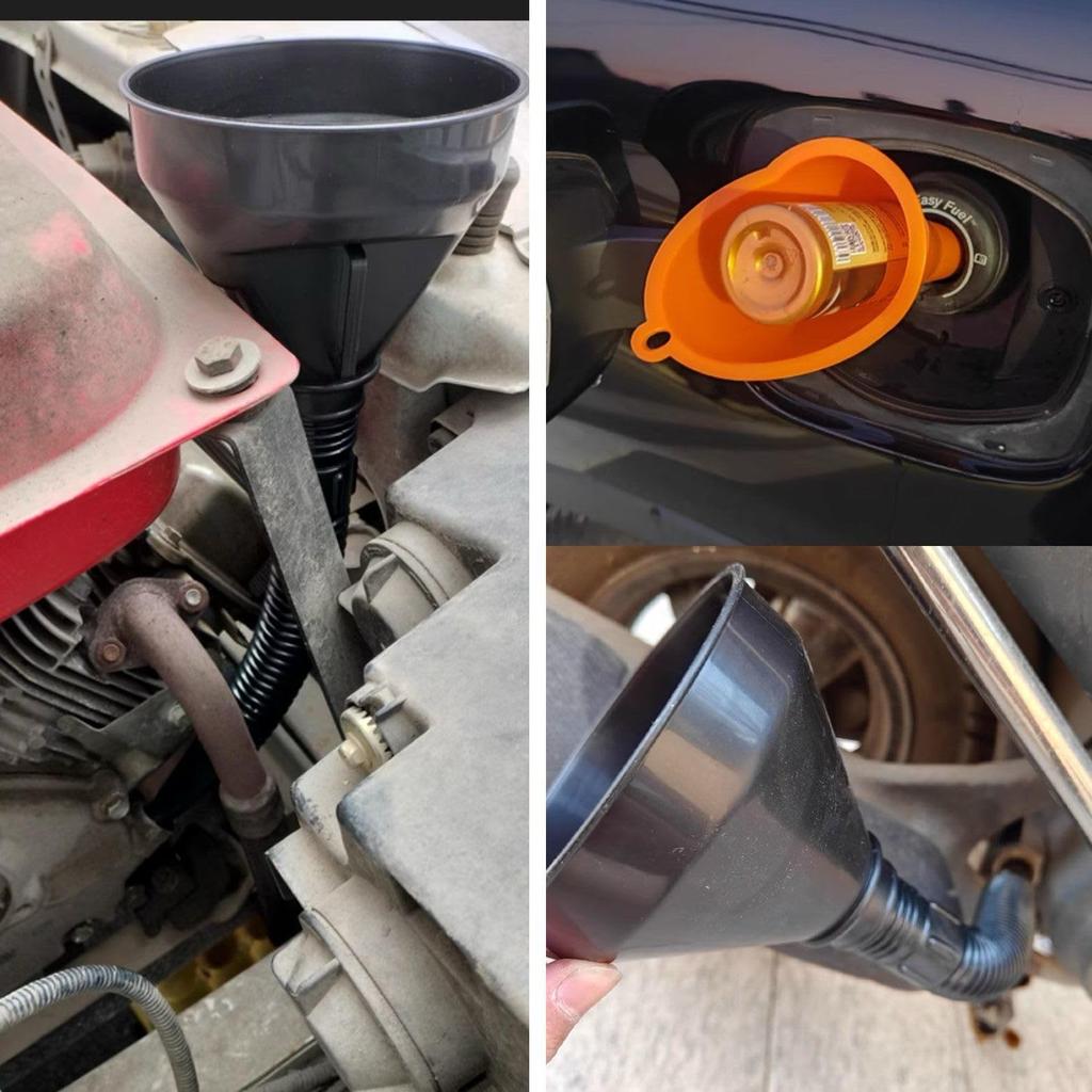 KKLM Funnel, Funnel, Set of 5, Plastic, Universal for Cars and Motorcycles,