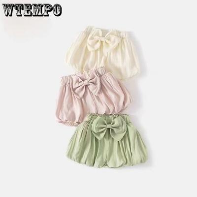 Meisjesbroeken Zomerkleding Baby Meisjes Bloemknop Lantaarnbroeken Dunne Zomer Kinderkleding Korte Broeken